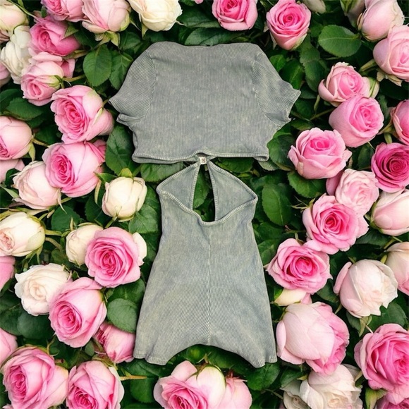 Stylish Green Women's Intimate Romper - Picture 2 of 2